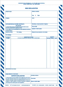 Shipping By Sea Declaration